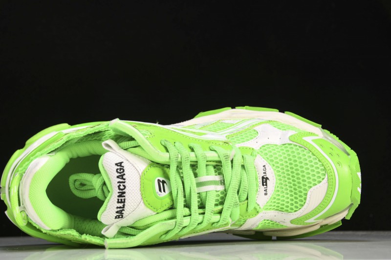 Balenciaga Runner Sneakers in Fluo Green/White