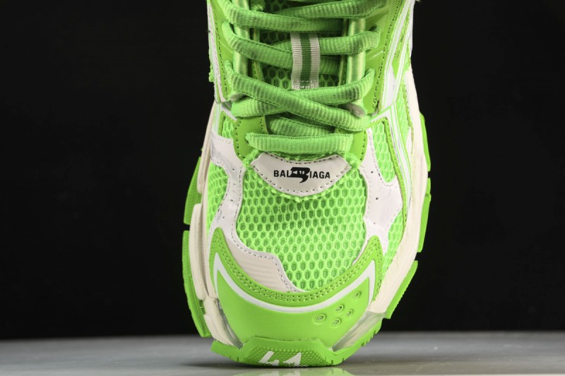 Balenciaga Runner Sneakers in Fluo Green/White