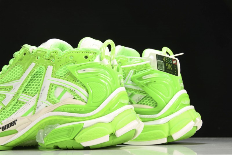 Balenciaga Runner Sneakers in Fluo Green/White