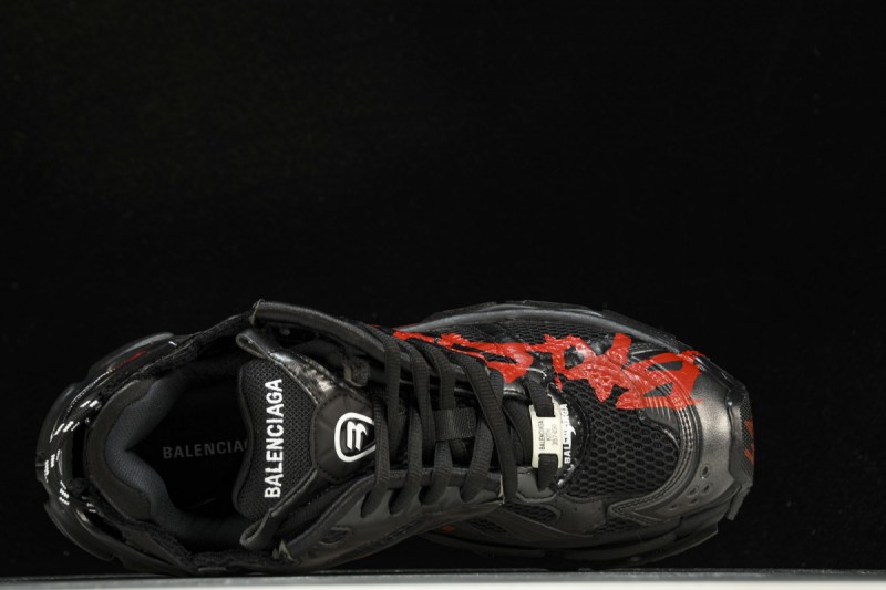 Balenciaga Runner Graffiti Trainers in Black