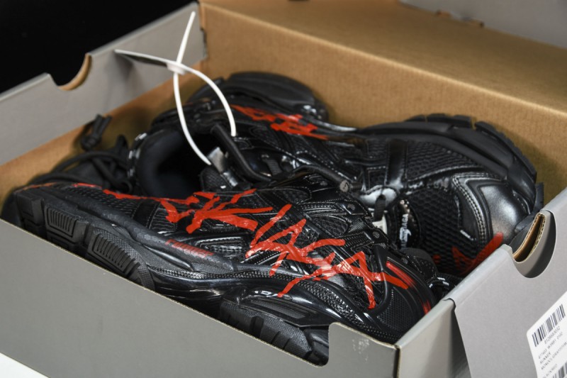 Balenciaga Runner Graffiti Trainers in Black