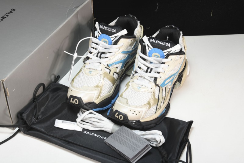 Balenciaga Runner Sneaker Beige/Blue