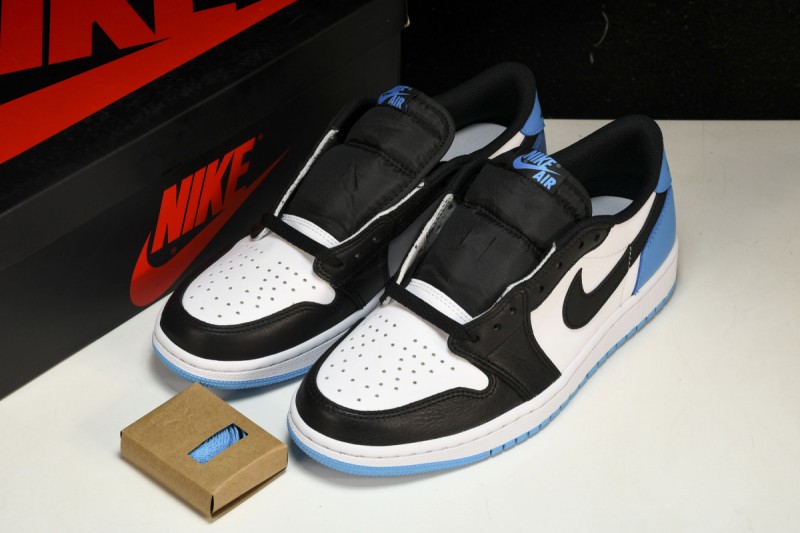 Jordan 1 Retro Low OG Black Dark Powder Blue