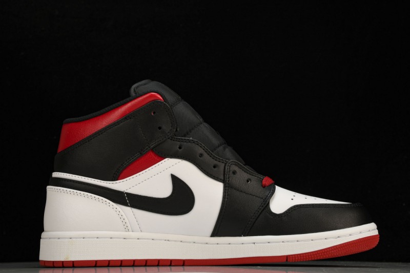 Jordan 1 Mid Gym Red Black Toe