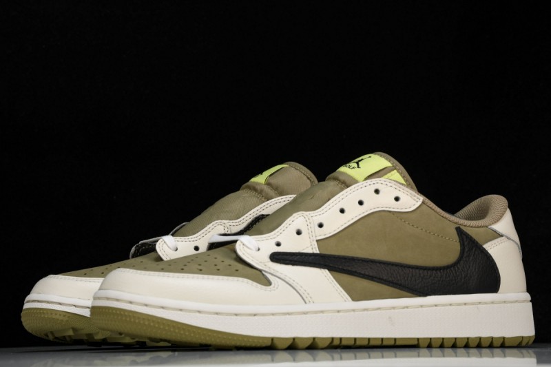 Jordan 1 Retro Low Golf Travis Scott Neutral Olive