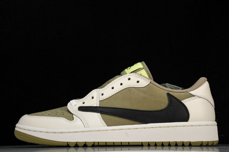 Jordan 1 Retro Low Golf Travis Scott Neutral Olive