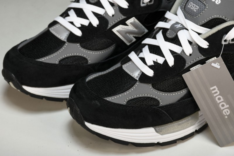 New Balance 992 Black Grey Suede